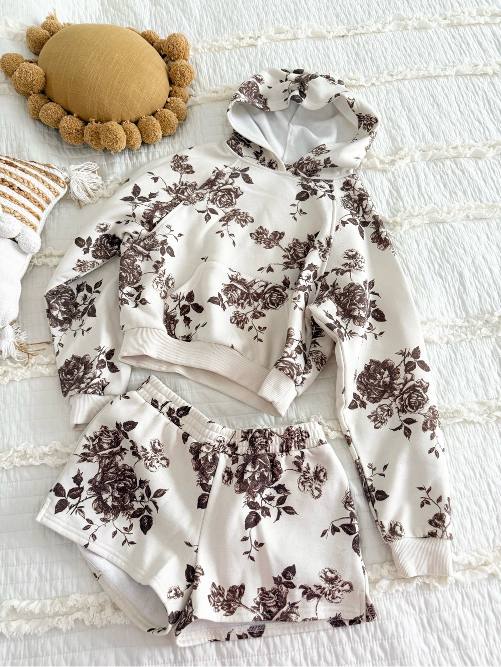 Floral hoodie set